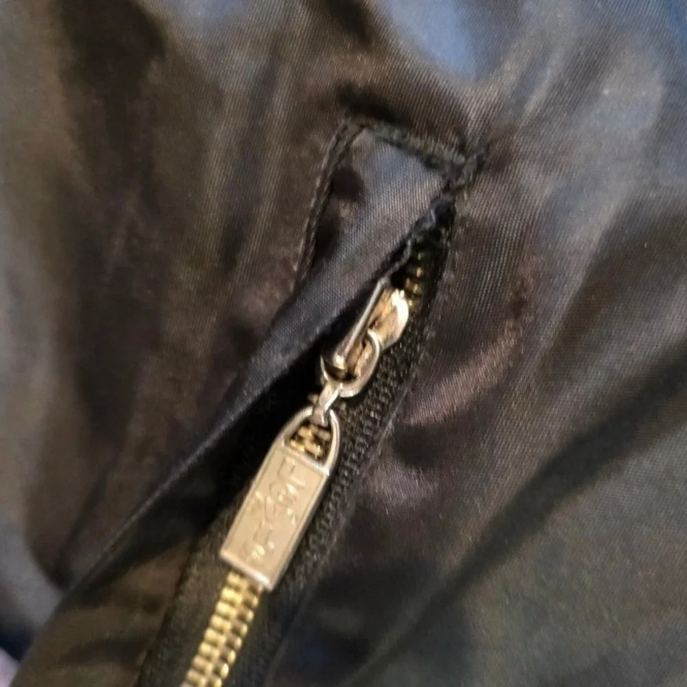 Levis Black Full Zip Quilted Lined Jacket Sz XL Windbreaker Harrington READ